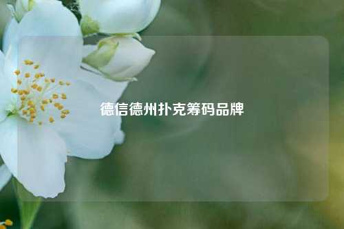 德信德州扑克筹码品牌