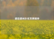 德信德州扑克发牌顺序