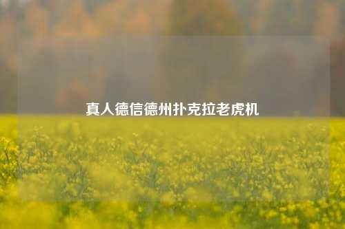 真人德信德州扑克拉老虎机