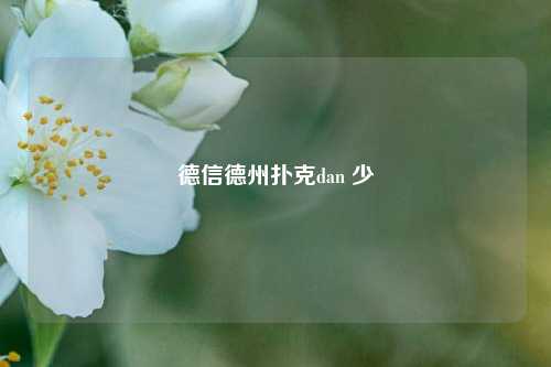德信德州扑克dan 少